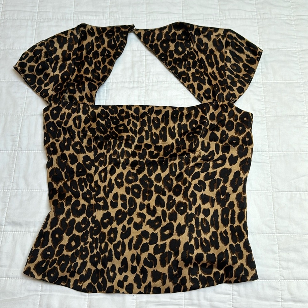 The Reformation Cora Satin Top Sz 4